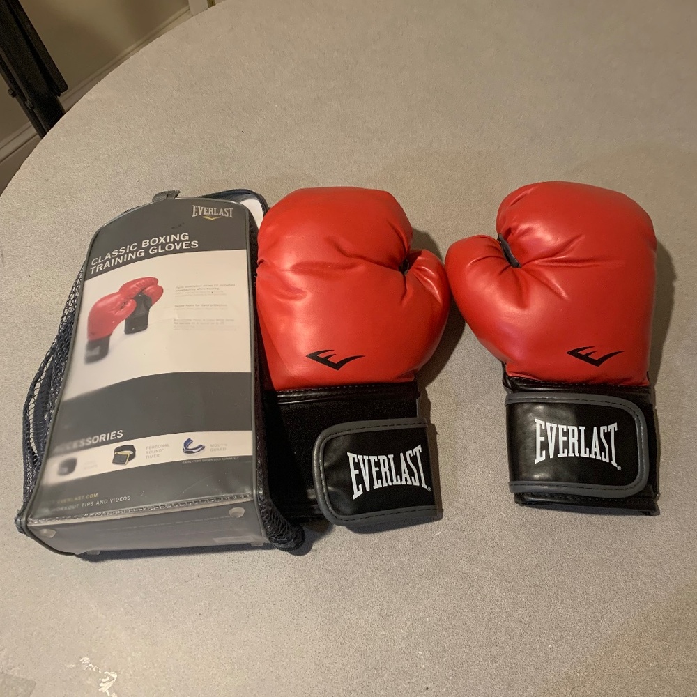 Everlast Red/Black Training Boxing Gloves